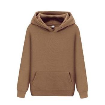 Basic Solid Color Sweatsuit Long Sleeve Loose Soft Pullover Brown 3XL