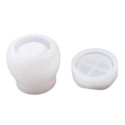 Box Resin Mold,Pudding Jar with Lid Silicone Mold for Casting,Jewelry Box,Candy Snacks Storage Conta