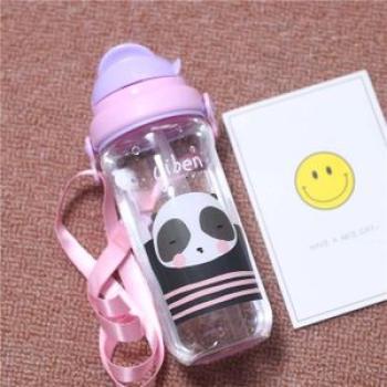 430ml Cute Baby Bottle Infant Newborn Children Learn Feeding Drinking Handle Bottle Kids Straw Juice