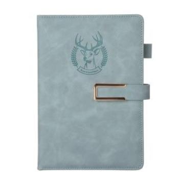 360 Page A5 Notebook PU Leather Cover Traveler Journal Paper Diary with Pen Buckle Gifts 32K Light b