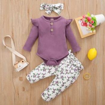 Clothes Set Tops Bow TrousersInfant Outfits Clothes Suit