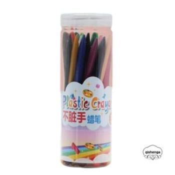 Barrel Triangles Plastic Crayons Set Easy Coloring Paint