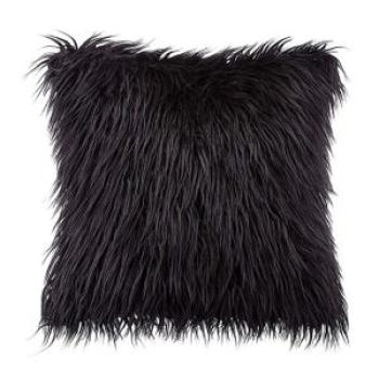 Plush Fluffy Soft Throw Pillow Case Cushion Cover Bedroom Living Room Decor-Black