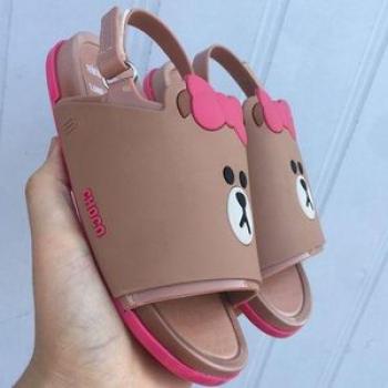 Baby Beach Duck Jelly Shoe Toddler Jelly Sandal Light Khaki