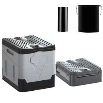 Portable Folding Toilet Outdoor Camping Potty With Lid For