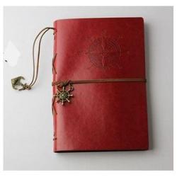 2 PCS Spiral Notebook Diary Notepad Vintage Pirate Anchors PU Leather Stationery Gift Traveler Journ