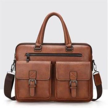 New Men15 Inches Briefcases Bags Zipper Handbag Men Business Polyester Two Silt Pocket Soft Handle