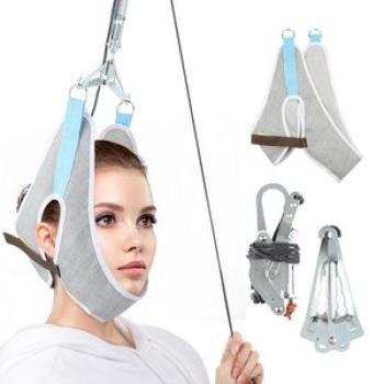 (Type C)Hanging Neck Traction Kit Adjustable Cervical Traction Device Chiropractic Neck Correction S