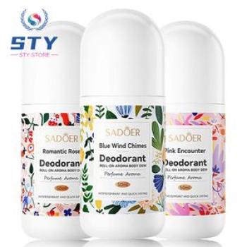 3Pcs Women Antiperspirant Deodorant Ladies Roll-on Aroma Body Dew Fragrance
