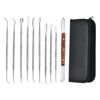 Dental Spatula Plaster Knife Practical Stainless Steel Versatile Teeth Wax Carving Tool Set Wax Mode