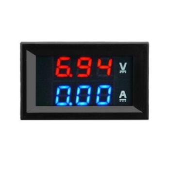100V 10A DC Digital Voltmeter Ammeter Blue + Red LED Amp Volt Meter Gauge