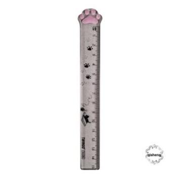 15cm Cute Cat Paw Plastic Ruler Student Bookmarks Stationery