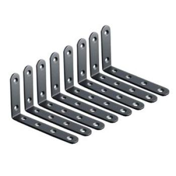 16Pcs Corner Brace Black Steel L Brackets for Shelves 5