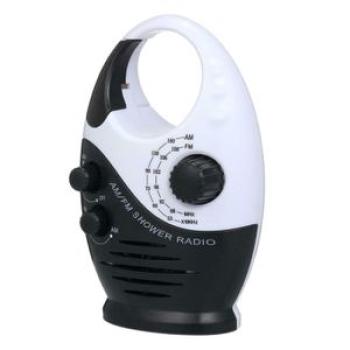 Hanging Bathroom Shower Radio Speaker AM FM Broadcast Waterproof Black