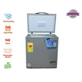 RCF 180N-B - Chest Freezer 145L With Door Lock & key -Silver