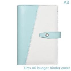 A6 Budget Planner PU Notebook Binder Organizer Cash Envelopes Wallet Binder Cover Binder Pockets Exp