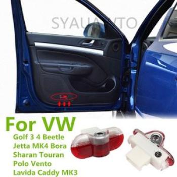 LED Car Door Ghost Shadow Welcome Accessories For VW Golf 3 4 Beetle Jetta MK4 Bora Sharan Touran La