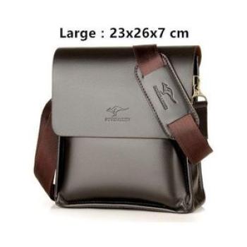 Men`s Brand Designer Kangaroo Shoulder Bag Business Office Man Messenger Bag Brand Leather Crossbody
