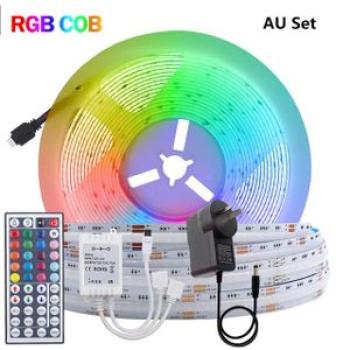 Rgb Cob Led Strip 12v 24v 840leds/m Tuya Wifi Bluetooth App Control Super Bright Flexible Fob Led Ta