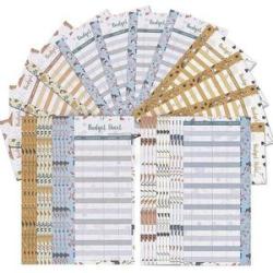 12 Expense Budget Sheets, Money Organizer for A6 Budget Binder for Cash  LEDger Book, for Wallet, Bu