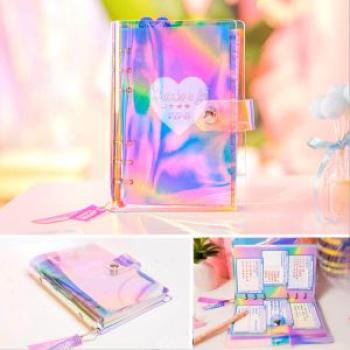 A6 Spiral Notebook Dividers Planner Organizer Weekly Agenda Daily Travel Journal Personal Transparen