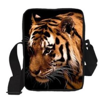 Animal Zoo Tiger Cat Print Crossbody Bags For Kids Men Messenger Bags Children-Gray