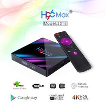 H96 RK3318 2GB RAM 16GB ROM 5G WIFI bluetooth 4.0 Android 9.0 4K VP9 H.265 TV Box Antique White