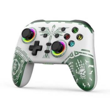 Bluetooth Somatosensory Vibration Gamepad White Green
