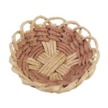 Dolls House Mini Handmade Woven Vegetable Basket Pretend Play