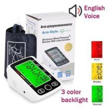 Bp Tester Advance Arm Blood Pressure Monitor Measurement Sphygmometer Charge Voice Function