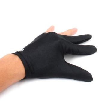 3 Finger Pool Shooters Snooker Billiard  Glove for Women Men Black