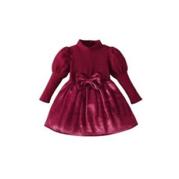 0-3Years Baby Girl Fashion Long Sleeve Red Princess Dress