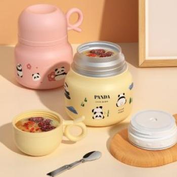 Cute Healthy Slow Cooker - Panda Bubble 316 Stainless Steel Thermal Mug with Detachable Spoon