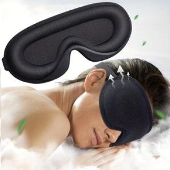 3D Silk Sleep Mask - Ultra-Soft, Breathable, Comfortable Eye Patches for Women and Men - Travel Esse