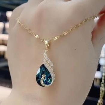 New Peacock Phoenix Earrings + Necklace Set Suitable For Temperament Elegant Exquisite Ladies  Premi