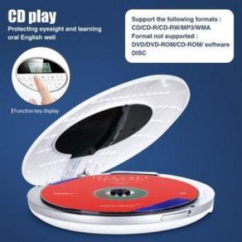 With LCD Display Compact 3.5mm Jack Music Anti Skip Car USB AUX Portable CD Player Small Support TF