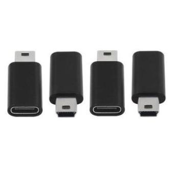 4Pcs USB C to Mini USB 2.0 Adapter Type C Female to Mini USB Male Convert Adapter for GoPro MP3 Play