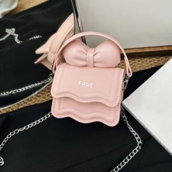 Children`S Handbag For Girl Cute Bow Mini Bag Baby Coin