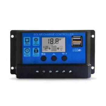 60A Solar Charge Controller, Upgraded Solar Panel USB Port