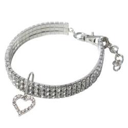 Lovely  Crystal Necklace Puppy Chain Collars Shining Pets Gifts