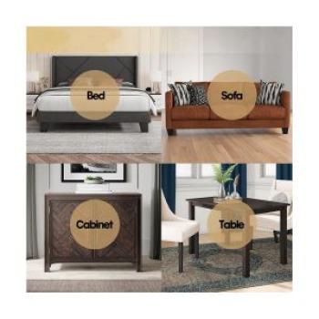Rubber Strip King Bed Riser 4 Piece Furniture Riser