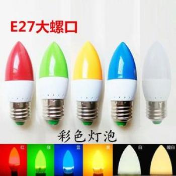 Color Bulb 27 Red Light Green Blue Warm Yellow Orange Pink Purple Tip Bubble Decorative Bar Energy-S