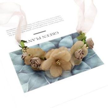 Wrist Corsage Bracelet Bridal Hand Flowers Wrist Flower For Brown