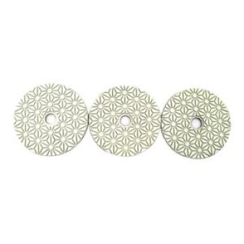 3PCS/Set 4-Inch 100mm Dry/wet 3-Step Polishing Pads Granite Random Color