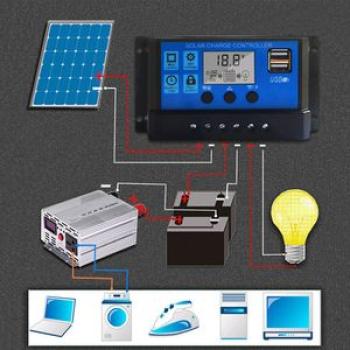 10a/100a Solar Charge Controller Usb Solar Panel Battery Intelligent Regulator Adjustable Lcd Displa