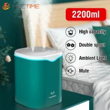 USB Dual Jet Humidifiers Mini Atomizer 2200ml