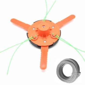 Newest Knife/Blade Rope Dual-Use Gr Cutter Trimmer Head With Steel Wire Lawn Mower Brush Cutter Thre