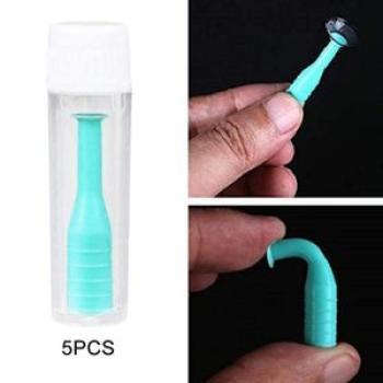 Soft Hard Contact Lens Remover Insertion Tool Stick Plunger Green 5pcs
