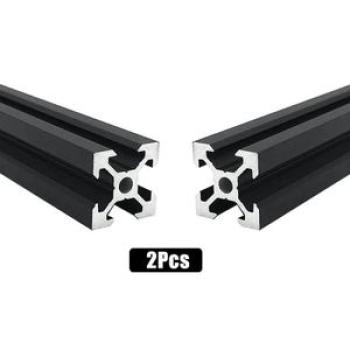 2Pcs Openbuilds 2020 V-Slot Aluminum Profile 100mm-550mm Black/Silver Aluminum Extrusion 20x20mm for