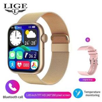 LIGE Smart Watch For Women Full Touch Screen Bluetooth Call Waterproof Watches Sport Fitness Tracker